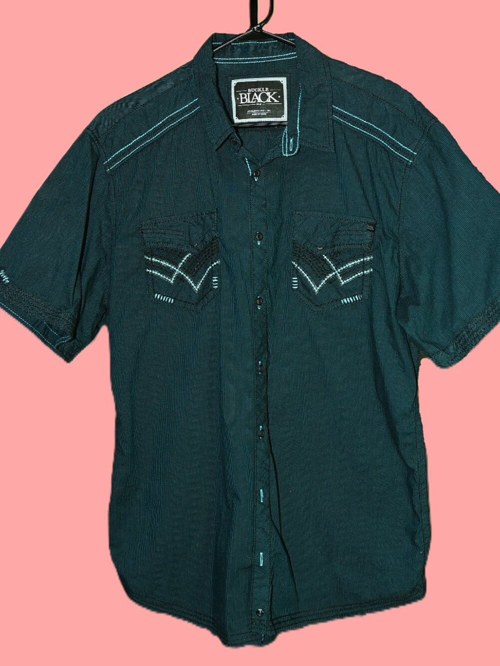 Mens Athletic Fit Button Up Shirt XL